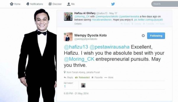 Testimoni dari Mas Wempy Dycoto Kota seorang Indonesia’s International Chairman, CEO, Venture Capitalist, Mentor and Speaker (Dok. Hafiz)