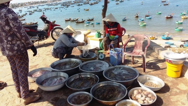 Hasil Laut Dijual di Tepi Pantai (Sumber: Doumentasi Pribadi)